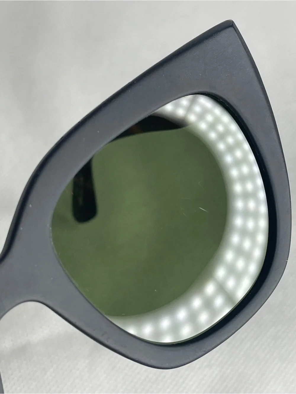TOMS Sydney Traveler Collection CatEye Sunglasses Tortoise Frame Green Tint Lens